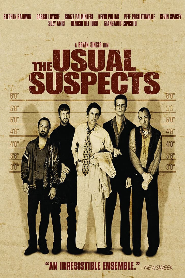 پوستر اصلی the usual suspects crime movie poster hd wallpaper preview